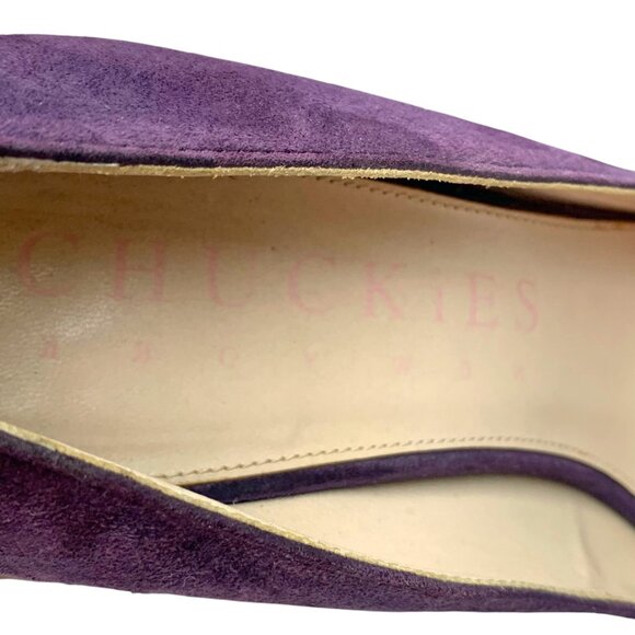 Chuckies NY Ramirez‎ Purple Suede Platform Stilettos Made in Italy - Picture 2 of 9